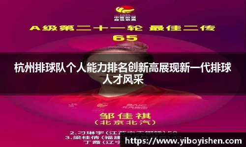 杭州排球队个人能力排名创新高展现新一代排球人才风采